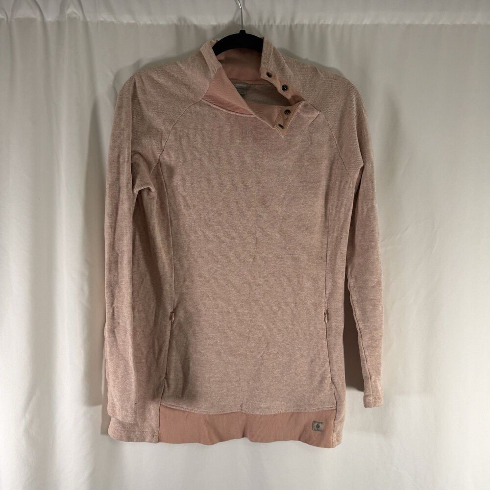 Royal Robbins Sweater Women's XS Pink Mock Neck Long Sleeve Pullover